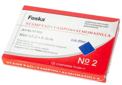 Tampon pentru stampila №2 Foska - 84x122 mm, albastru