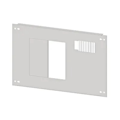Front plate sheet steel with cutout 196x187mm, 2 unit-wide