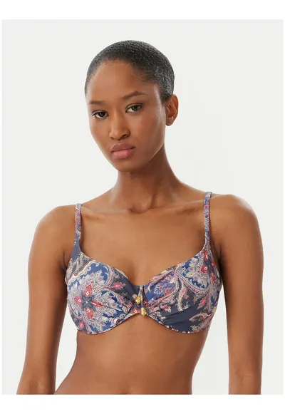 Top bikini dama - multicolor - material sintetic - cu sustinere metalica