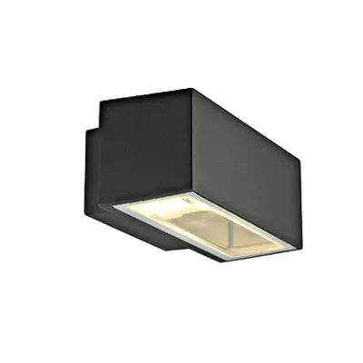 BOX R7s lampă de perete, pătrat, antracit, R7s, max. 80W