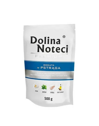 DOLINA NOTECI Premium Mix păstrăv și cod cu broccoli 20x500 g hrană umedă pentru câini