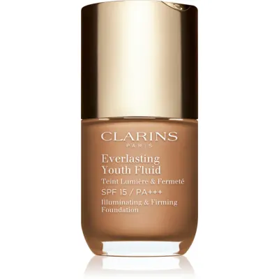Clarins Everlasting Youth Fluid Foundation make-up pentru luminozitate SPF 15 culoare 113 Chestnut 30 ml