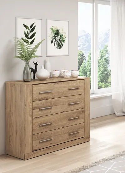 Comoda Ianis 2, Stejar, 100x90hx42 Cm