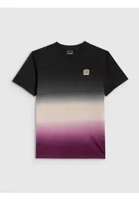 Tricou barbati relaxed - imprimeu distinctiv - negru - material usor