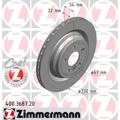 Disc frana ZIMMERMANN 400.3687.20