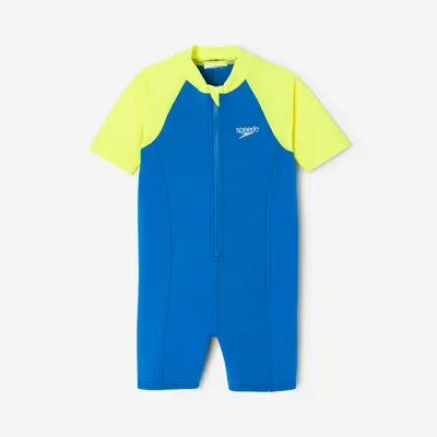 Combinezon neopren shorty înot Speedo Albastru-Galben Copii 2-5 ani