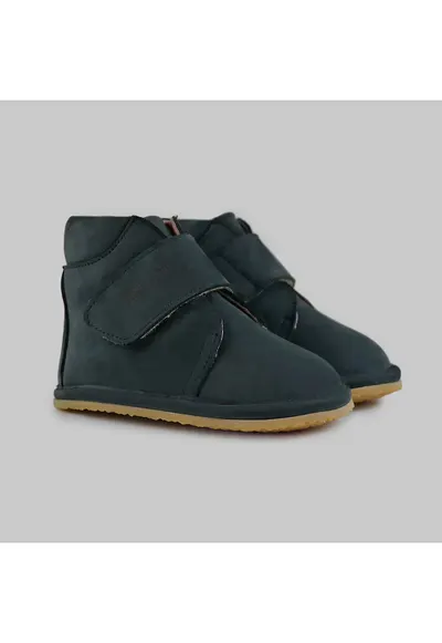 Ghete Barefoot din piele nabuc - Bleumarin inchis