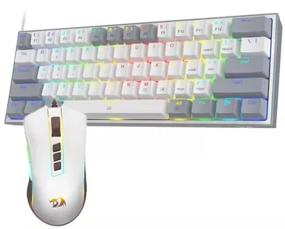 Set de gaming Redragon - Dynamic Duo RD-S131, alb/gri
