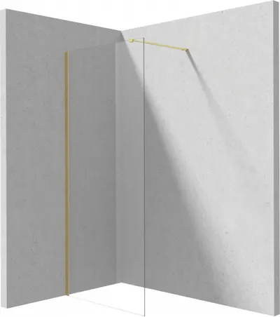 Paravan dus fix 70x195cm, sticla securizata 6 mm, aur periat , tehnologie Active-Cover, Deante Prizma