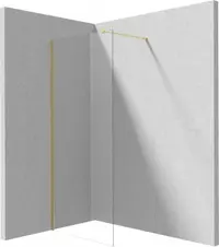Paravan dus fix 70x195cm, sticla securizata 6 mm, aur periat , tehnologie Active-Cover, Deante Prizma