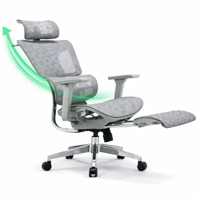 Scaun ergonomic Timebox, Cotiere 5D, pana la 150 kg, 150°, Gri - Default Title