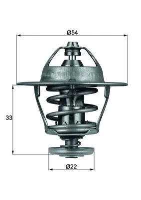 Termostat Lichid Racire (85 C) Potrivit Honda Civic Vii; Opel Astra F, Astra F Kombi, Campo, Combo Minivan, Corsa B, Corsa B Hatchback, Vectra A, Vectra B 1.5d 1.7d 2.5d 03.90-09.05
