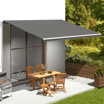 vidaXL Pânză de rezervă copertină, antracit, 5x3,5 m