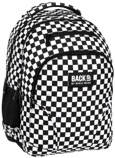 Ghiozdan școlar BackUp W - Chess, cu 3 compartimente