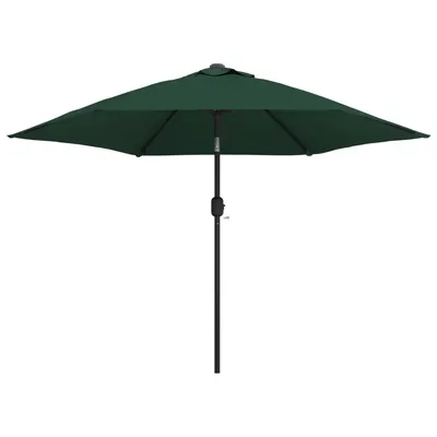 Umbrela de soare cu stalp din otel 3 m, verde