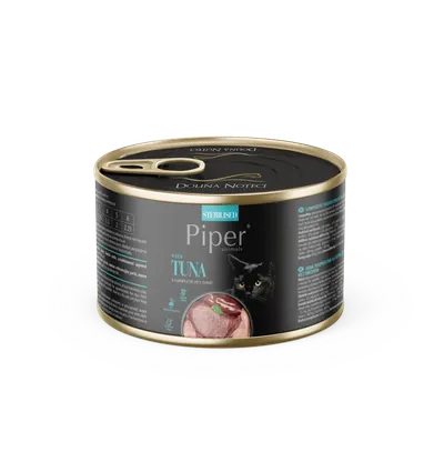 Hrana umeda PIPER CAT STERILISED, carne de ton, conserva, 185g