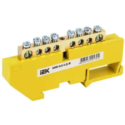 Neutral bus bar with DIN-Izolator SHNI-6x9-8-D-ZH