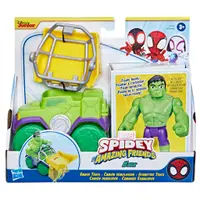 Figurina cu vehicul, Spidey and His Amazing Friends, Hulk, F74575