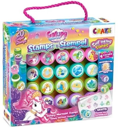 Set de ștampile Craze Galupy - Sirenă, 20 buc