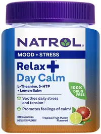 Relaxia Day Calm, punch de fructe, 60 tablete de jeleu, Natrol