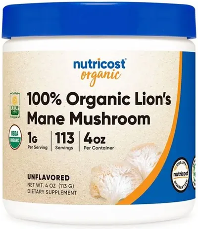 Organic Lion's Mane Mushroom, 113 g, Nutricost