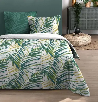 Set de lenjerie de pat STOF – Madeira, 3 piese, 100% bumbac, verde