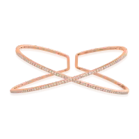 Bratara fixa din aur roz cu diamante de 0.87ct