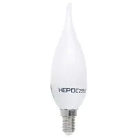 Bec LED HEPOL, forma lumanare fantezie, E14, 4W, 25000 ore, lumina calda