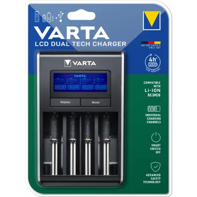 Incarcator Baterii Varta, AA / AAA, Negru