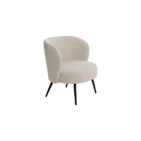 Fotoliu crem cu tapițerie din stofă bouclé Dieyda – Light & Living