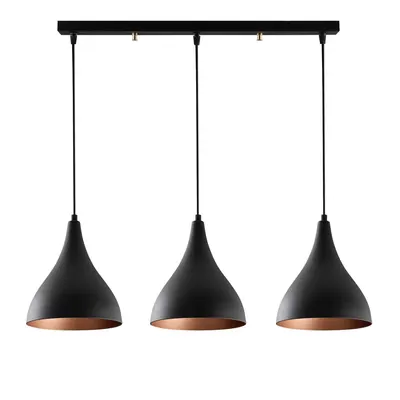 Lustră neagră cu abajur din metal Sağlam – Opviq lights