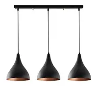 Lustră neagră cu abajur din metal Sağlam – Opviq lights