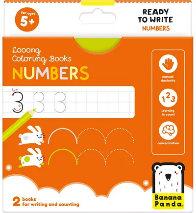 Cărți de colorat Banana Panda Looong Coloring Book - Numere