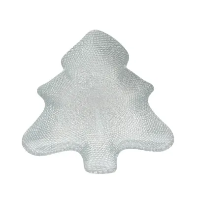 Platou decorativ brad argintiu 30 cm