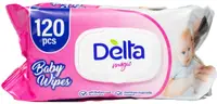 Șervețele umede pentru bebeluși Delta Magic - 120 buc, pachet roz