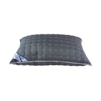 Perna matlasata brodata 50x70 cm, Gri Antracit, Fabricata in Romania
