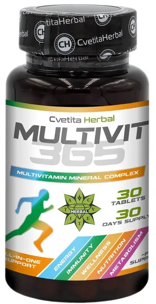 Multivit 365, 30 tablete, Cvetita Herbal