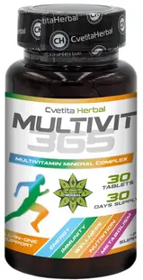 Multivit 365, 30 tablete, Cvetita Herbal