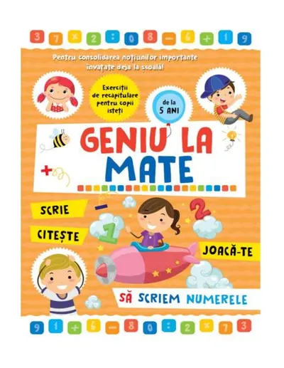 Geniu la mate – scrie, citește, joacă-te, să scriem numerele (Vol. 1) - Hardcover
