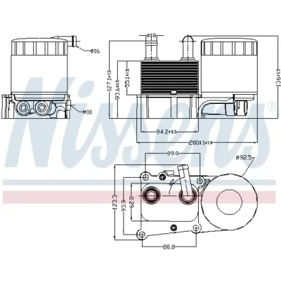 Radiator ulei, ulei motor NISSENS 90706