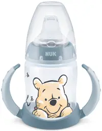 Biberon Nuk - Disney, TC, cu tetina pentru suc, 150 ml, albastru