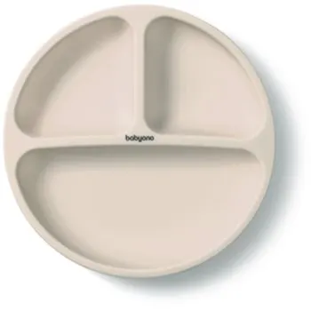 BabyOno Siilicone Plate 6m+ farfurie compartimentată cu ventuză