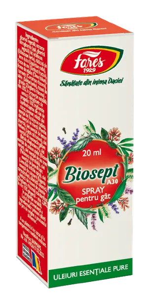 Spray pentru gat Biosept, 20ml, Fares