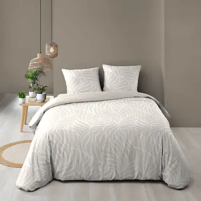 Lenjerie de pat bej din bumbac pentru pat dublu/extinsă cu 3 piese 240x220 cm Morgane – douceur d'intérieur