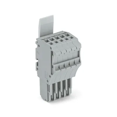 1-conductor female plug; Locking lever; 1.5 mm²; 5-pole; 1,50 mm²; gray