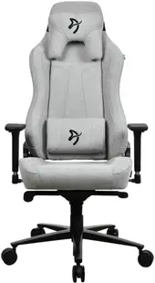 Scaun gaming Arozzi - Vernazza Soft Fabric, gri deschis