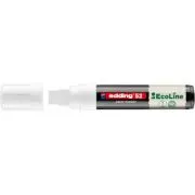 Marker cu vopsea pe baza de apa Edding Ecoline 52, corp din plastic reciclat, varf tesit, 4-15 mm, alb
