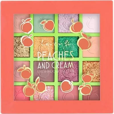 Lovely - Paletă de farduri Peaches and Cream, 16 culori