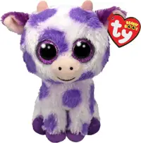 Jucărie de pluș TY Toys Beanie Boos - Vacă Ethel, 15 cm