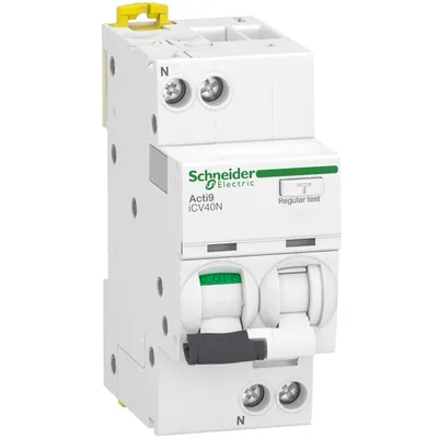 Intrerupator automat cu diferential RCBO Acti9, ICV40N 1P+N 10A/10mA tip A, curba C Schneider A9DCA610